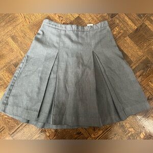 Pleated Grey Mini Skirt - Size 2-4ish
